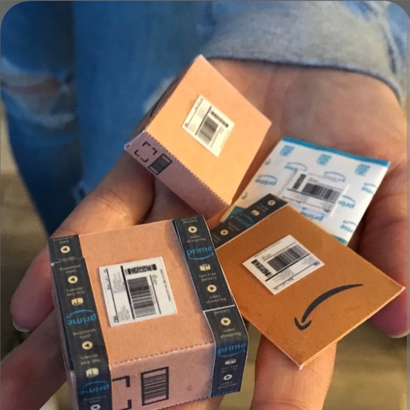 Dollhouse Miniature Amazon Shipping Box and Envelope, 1:12, Delivery Box - Picture 4 of 8